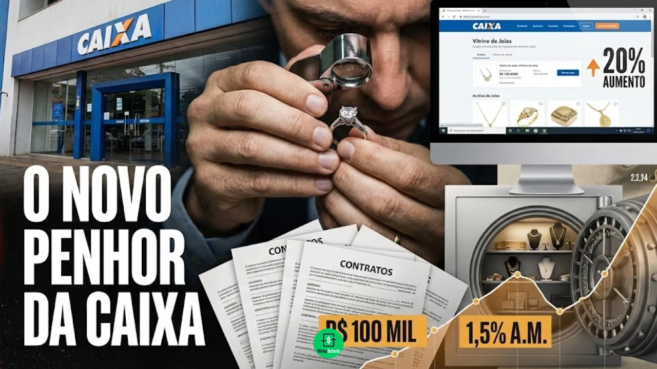Caixa aumenta valor de penhor em 20%: Veja como funciona o empréstimo