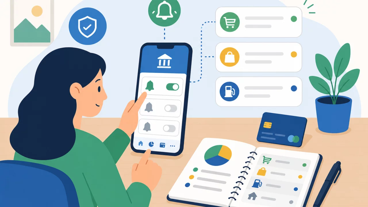Como usar o app do banco para definir alertas de gastos