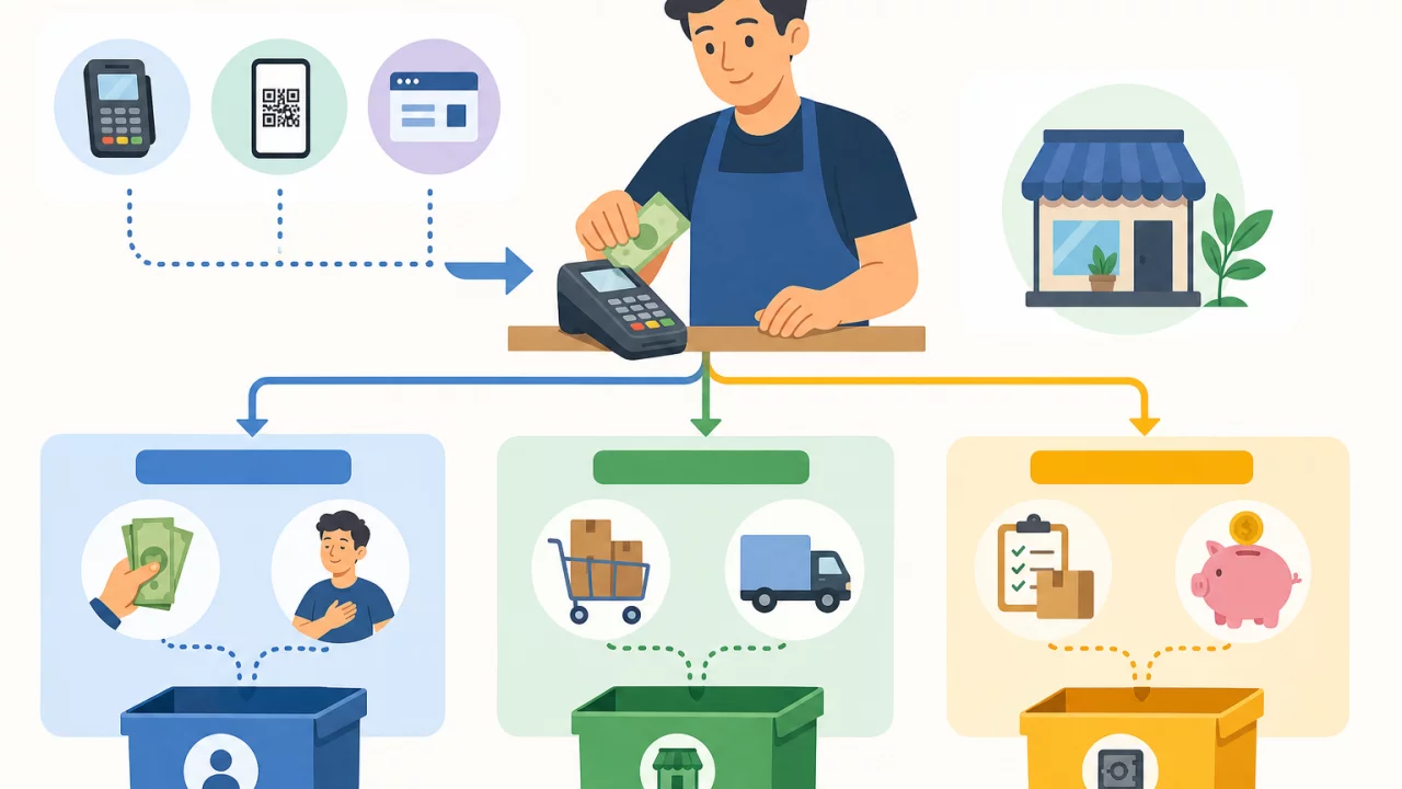 Como organizar recebimentos da maquininha sem misturar com dinheiro pessoal