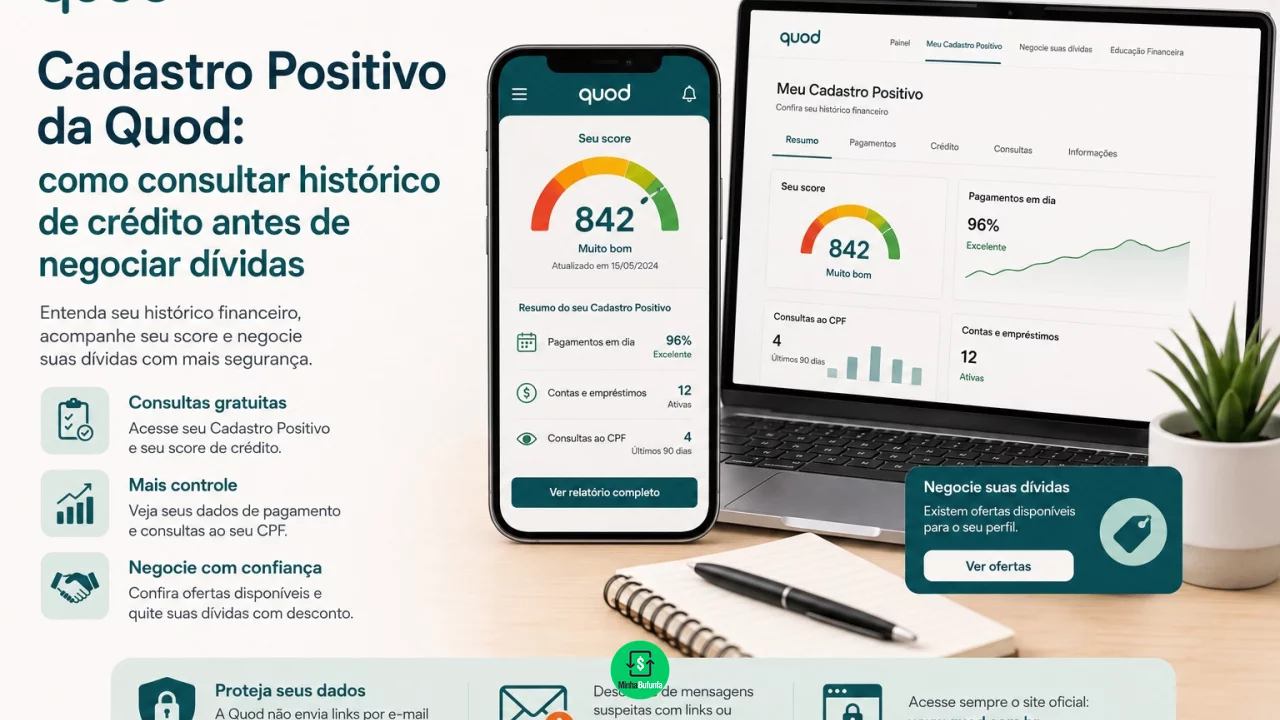 Cadastro Positivo da Quod: como consultar histórico de crédito antes de negociar dívidas