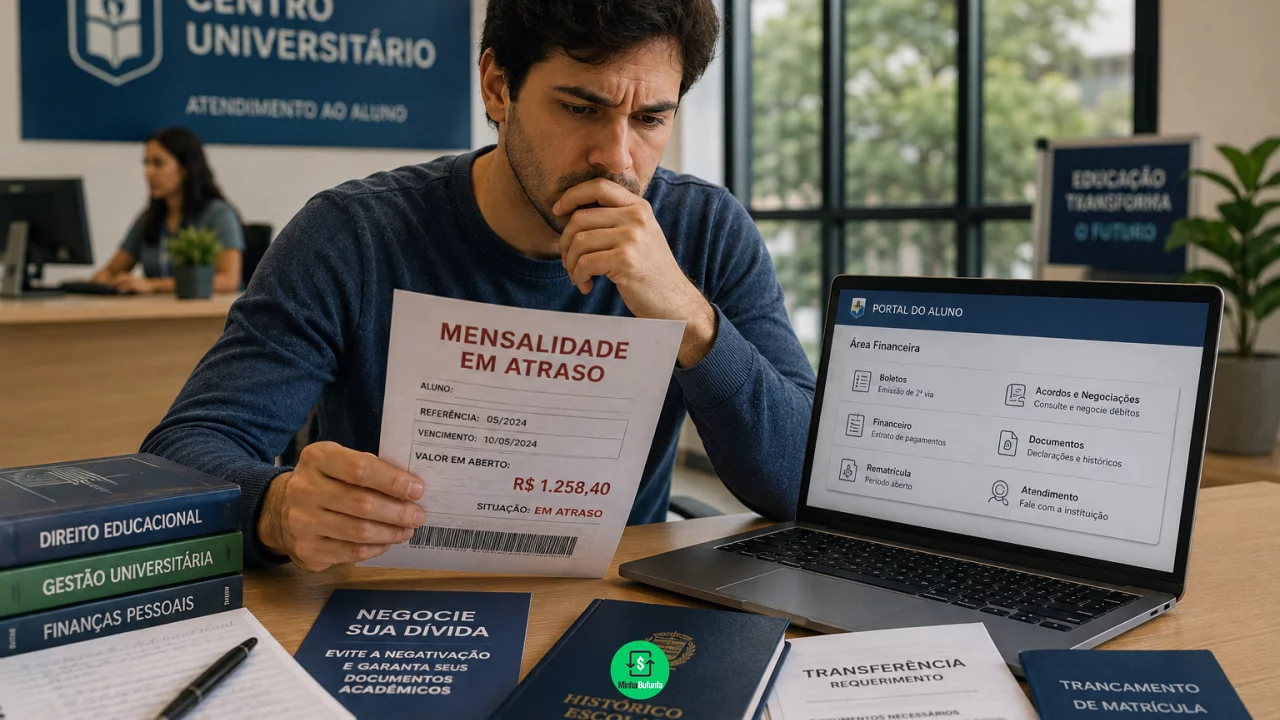 Dívida com faculdade particular: como negociar mensalidades atrasadas sem perder documentos