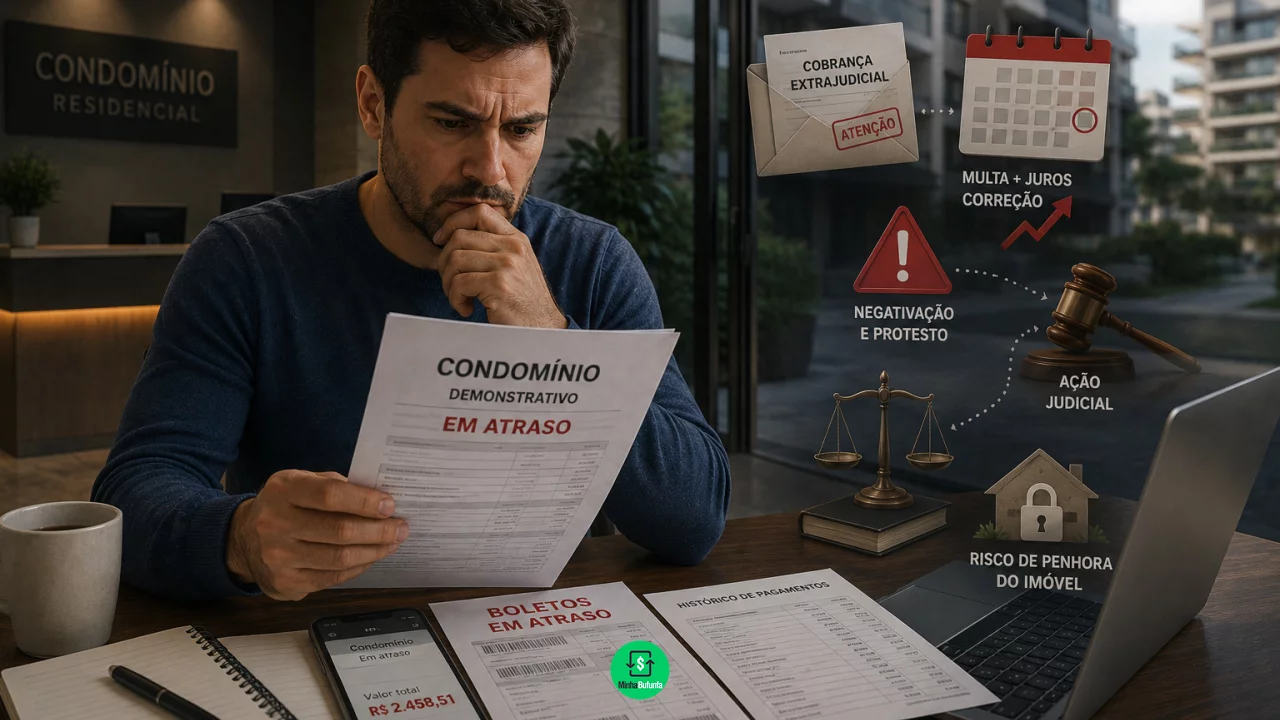 Dívida de condomínio atrasado: o que pode acontecer antes de virar ação judicial