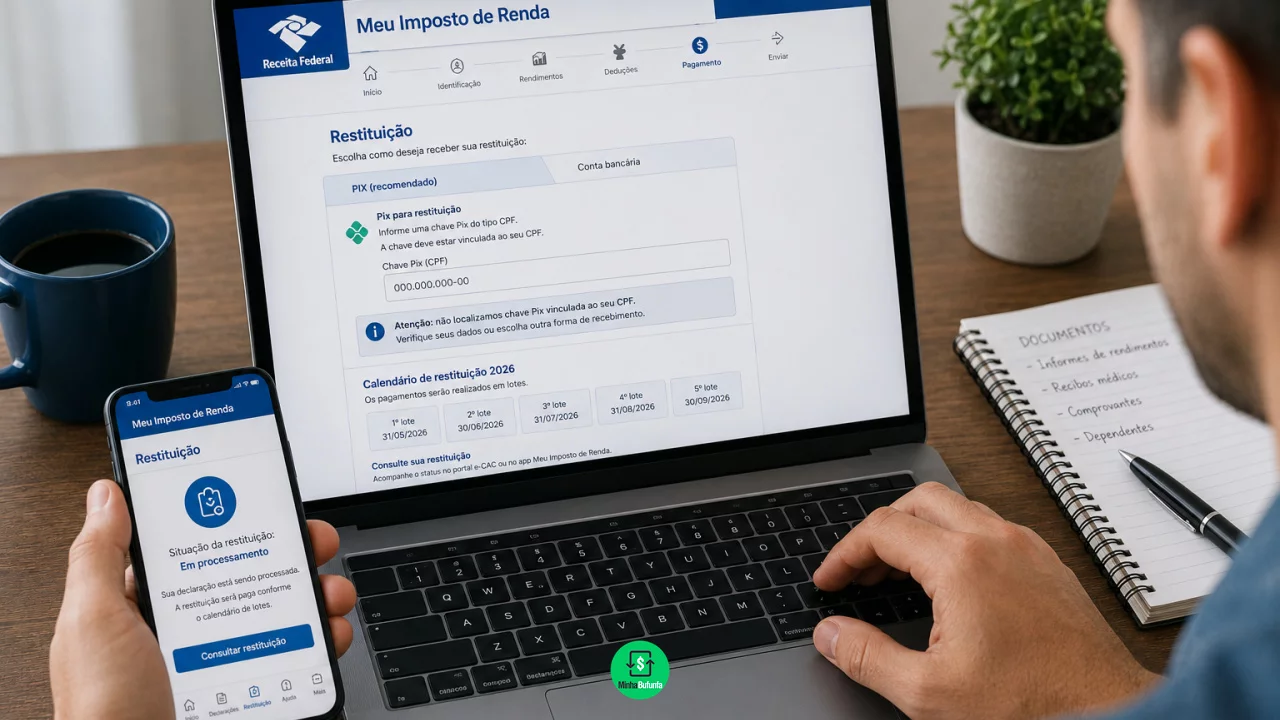 Restituição do Imposto de Renda 2026 por Pix: por que a chave precisa ser o CPF