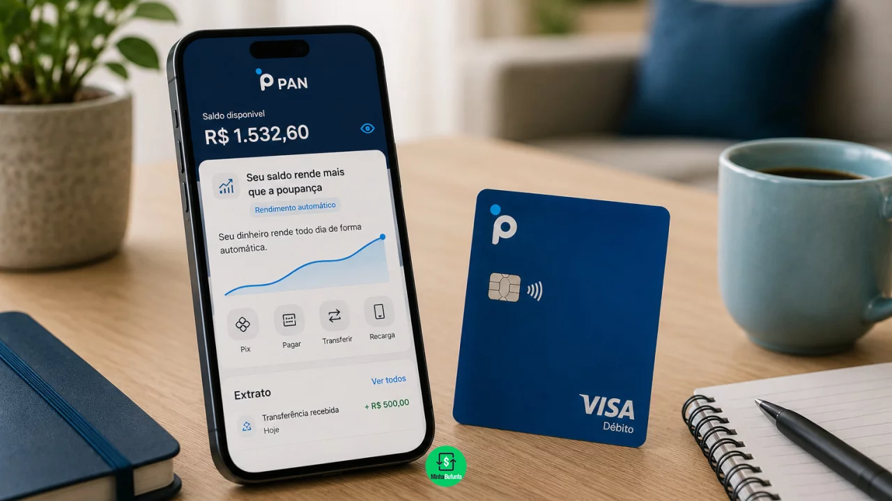 Conta Digital PAN rende mais que a poupança? Como funciona o rendimento automático do saldo