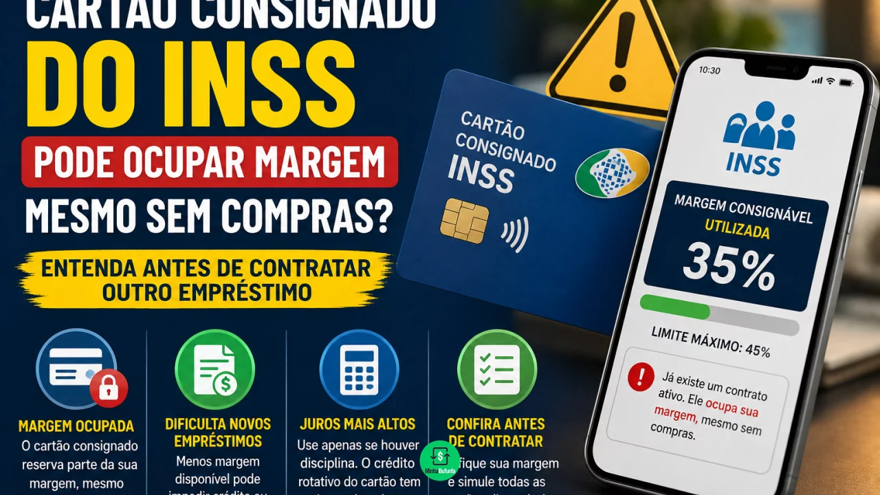 Cartão consignado do INSS pode ocupar margem mesmo sem compras? Entenda antes de contratar outro emp