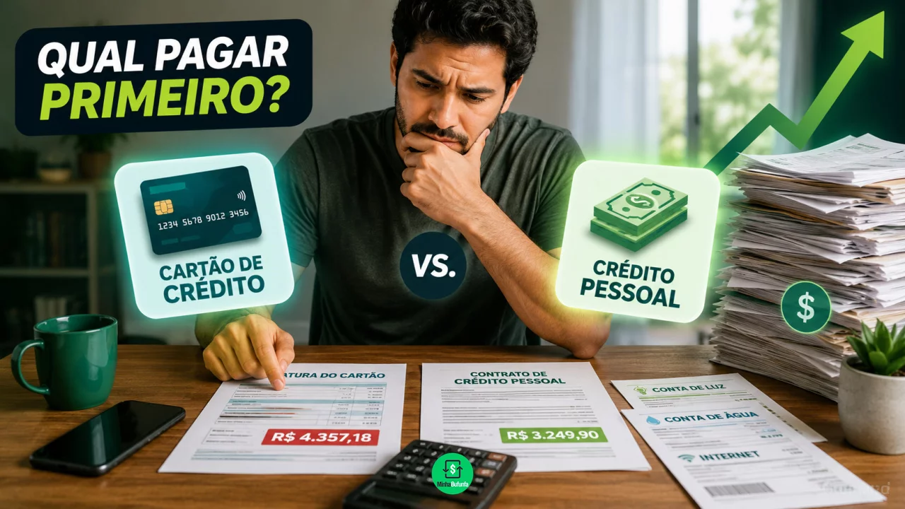 Cartão e crédito pessoal concentram o endividamento: qual dívida deve ser atacada primeiro?