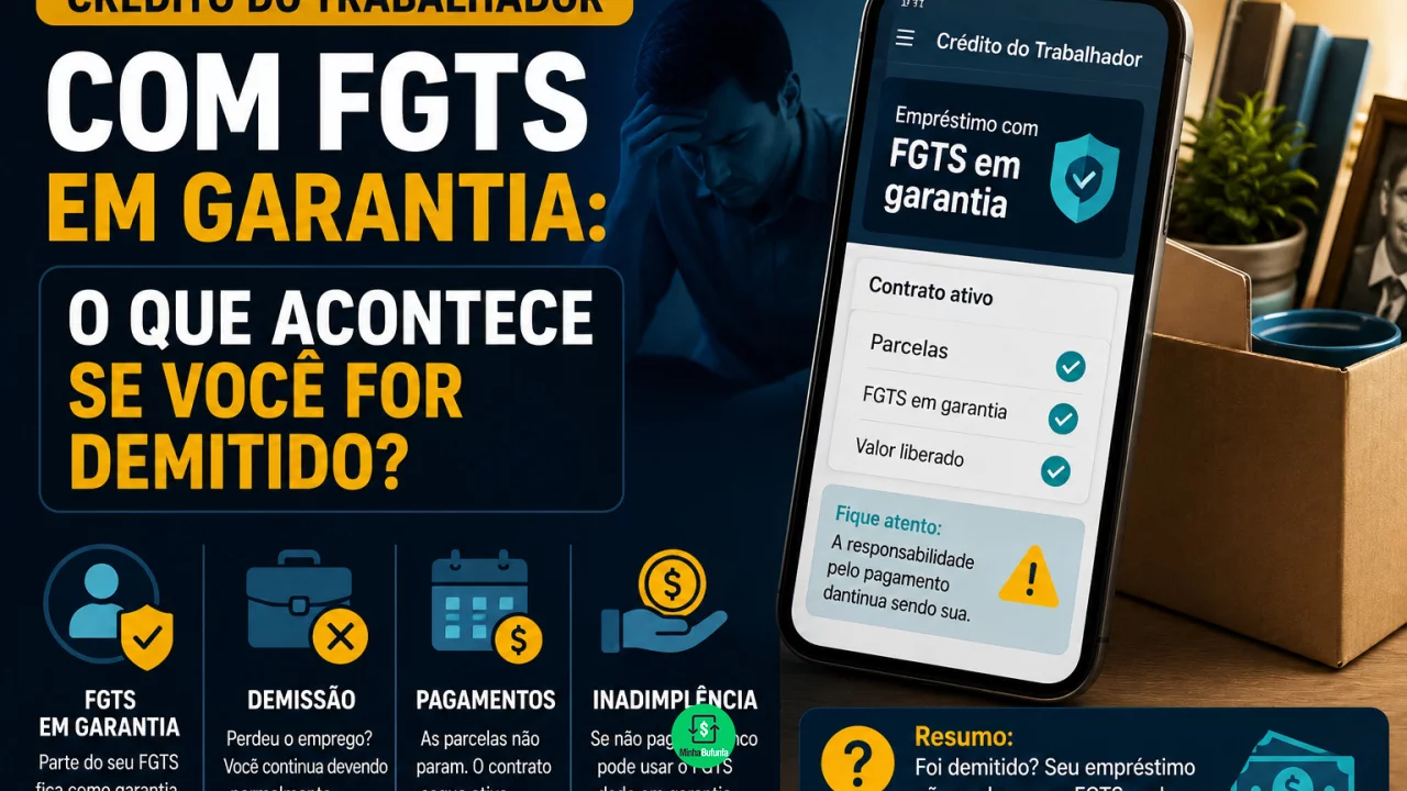 Crédito do Trabalhador com FGTS em garantia: o que acontece com o empréstimo se você for demitido?