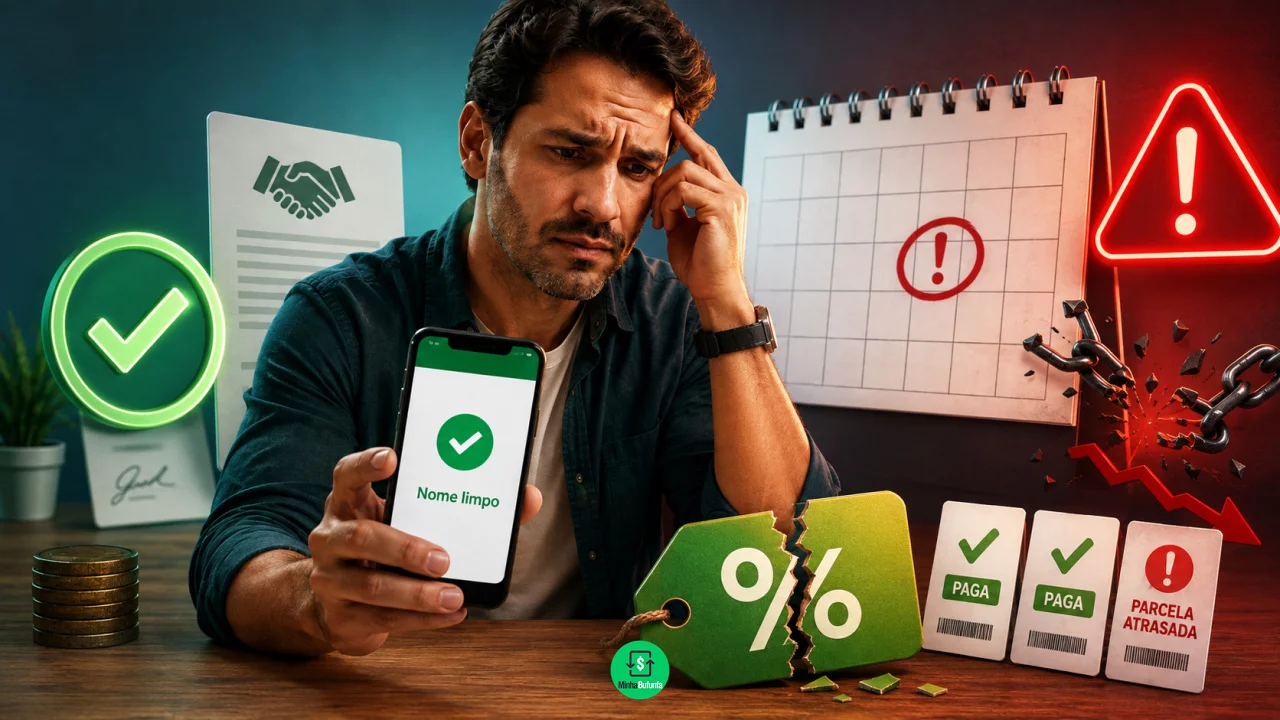 Acordo de dívida com desconto: o que acontece se você atrasar uma parcela depois de o nome já ter si