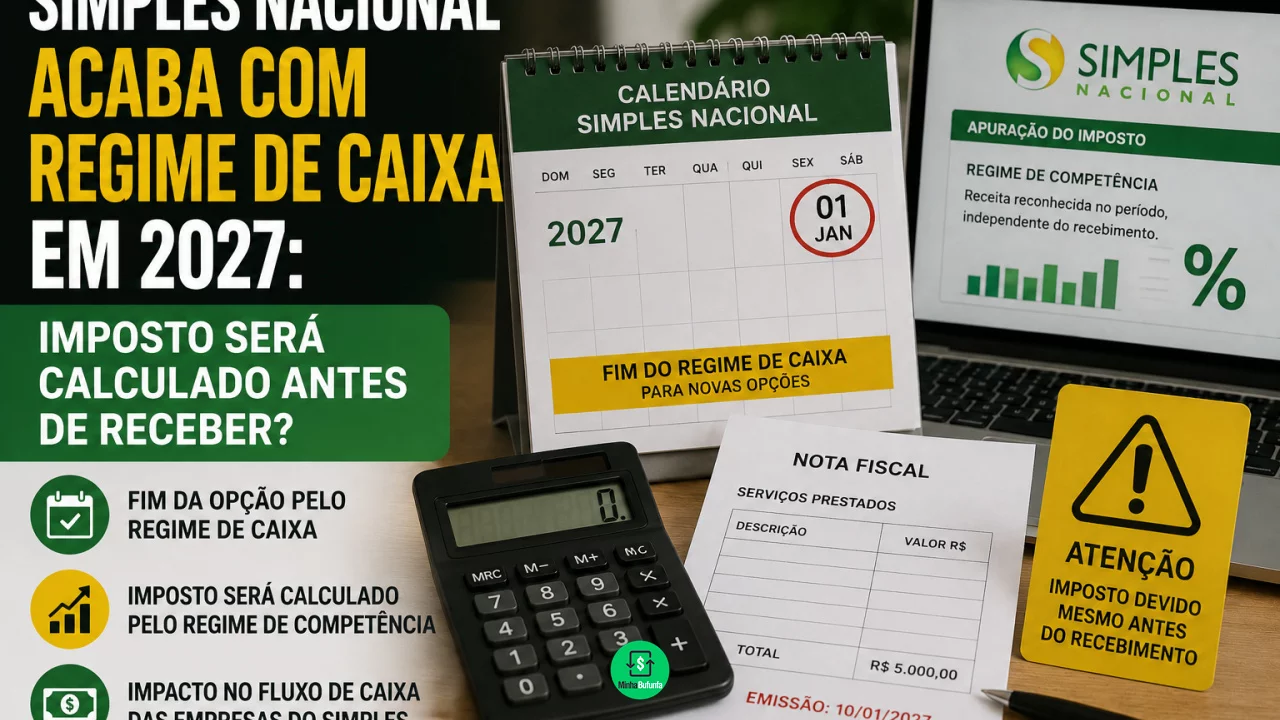Simples Nacional acaba com regime de caixa em 2027: imposto será calculado antes de receber?