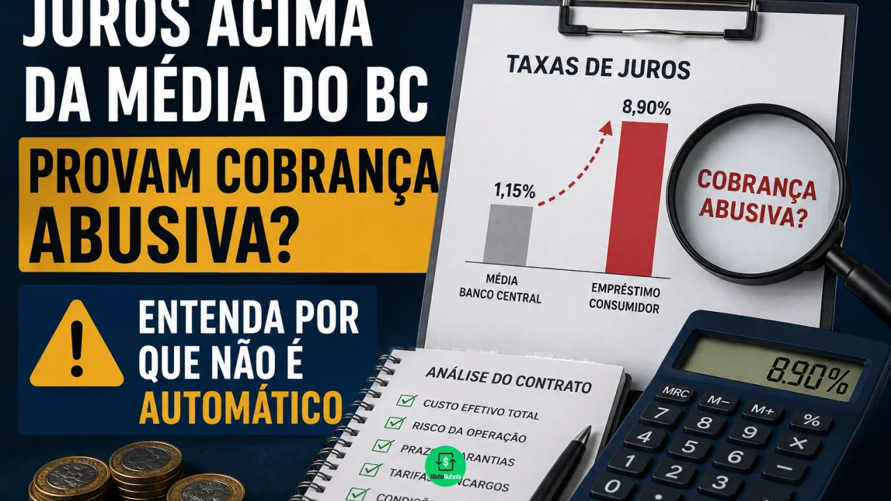 Juros acima da média do BC provam cobrança abusiva? Entenda por que não é automático
