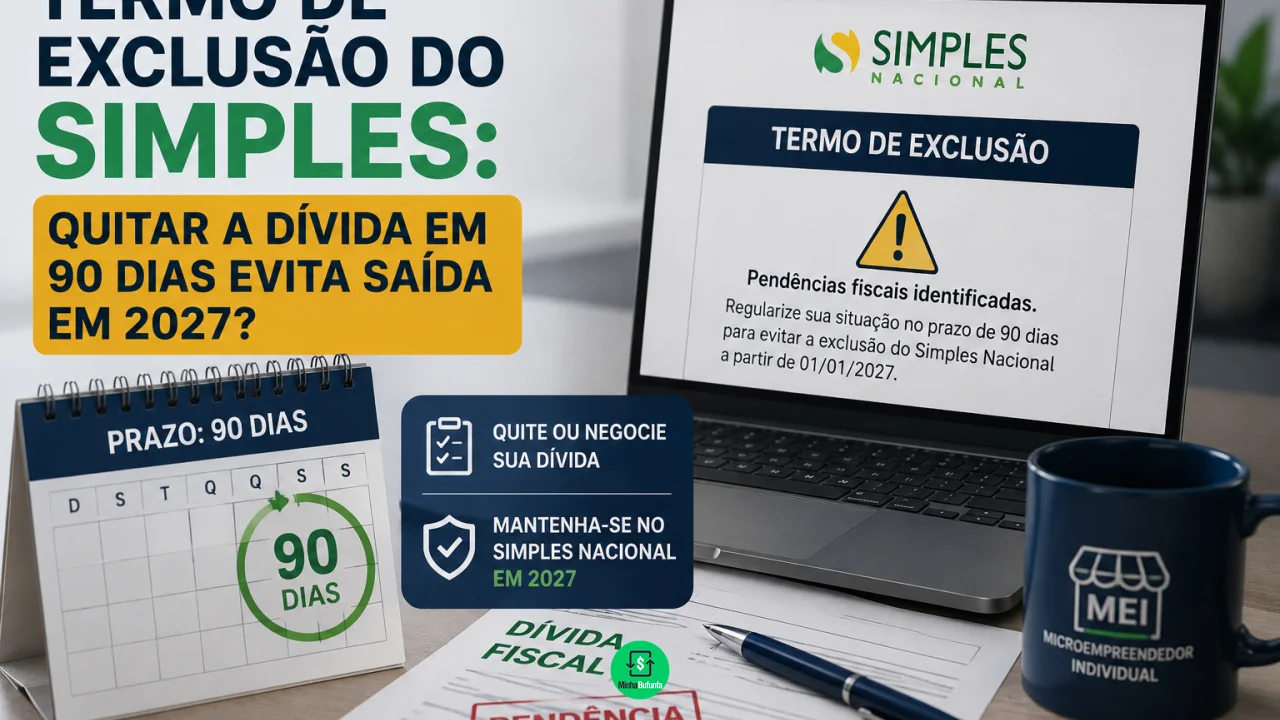 Termo de exclusão do Simples: quitar a dívida em 90 dias evita saída em 2027?