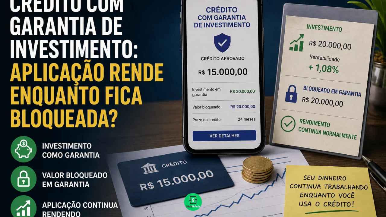 Crédito com garantia de investimento: aplicação rende enquanto fica bloqueada?