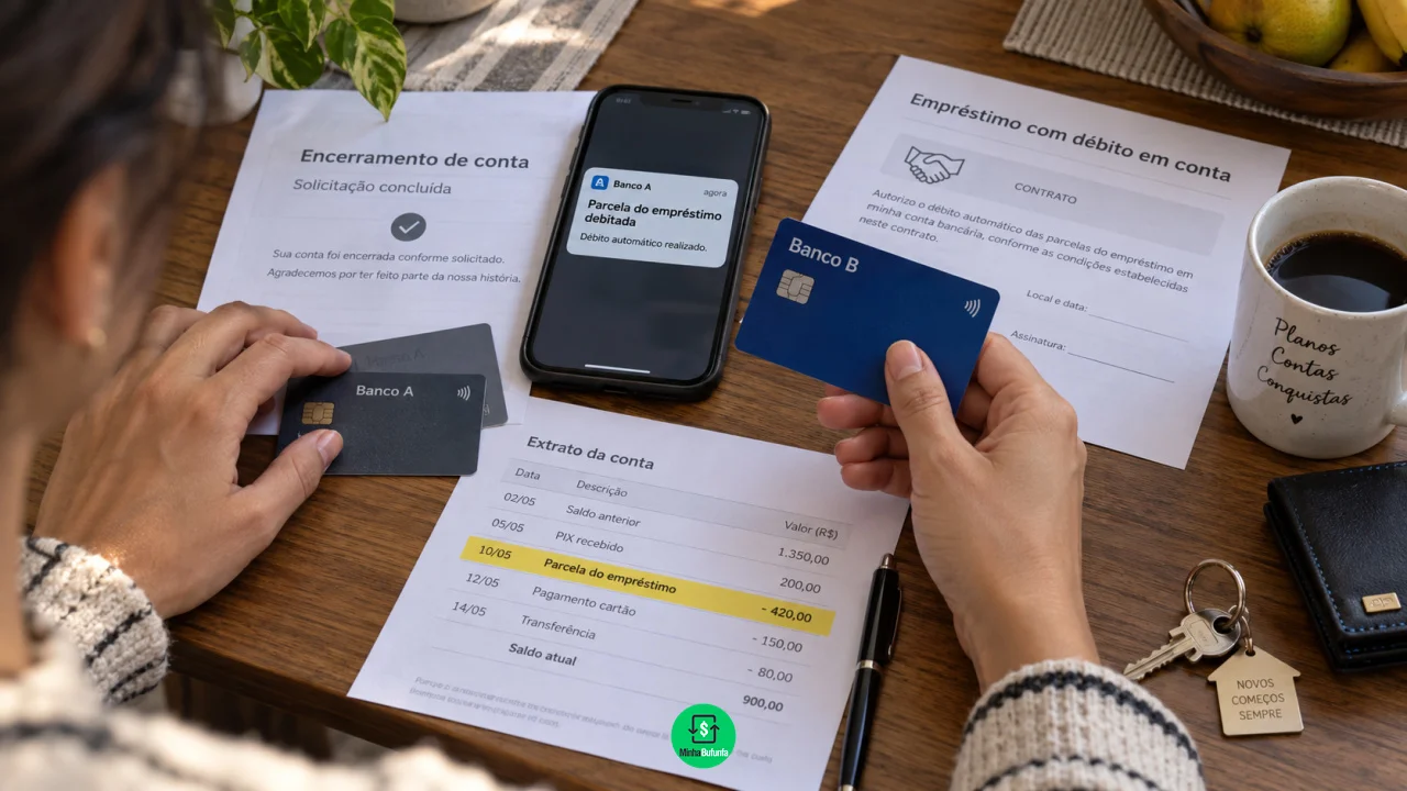 Empréstimo com débito em conta: trocar de banco cancela a cobrança das parcelas?