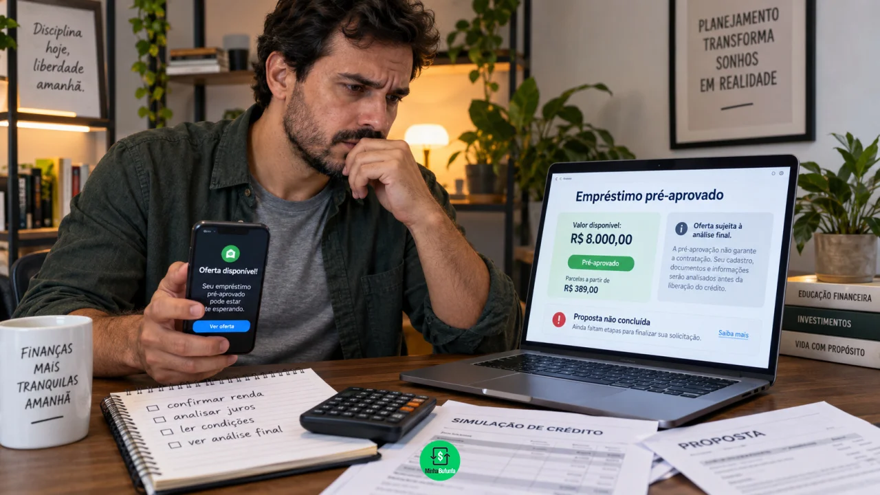 Empréstimo pré-aprovado pode ser recusado na hora de contratar? O que a oferta realmente garante