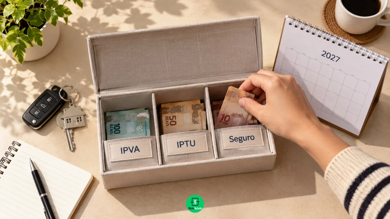 IPVA, IPTU e seguros de 2027: quanto guardar por mês para não depender do cartão?